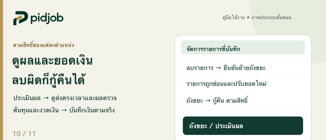 ดูผลงานทีมและยอดเงินงวดงาน